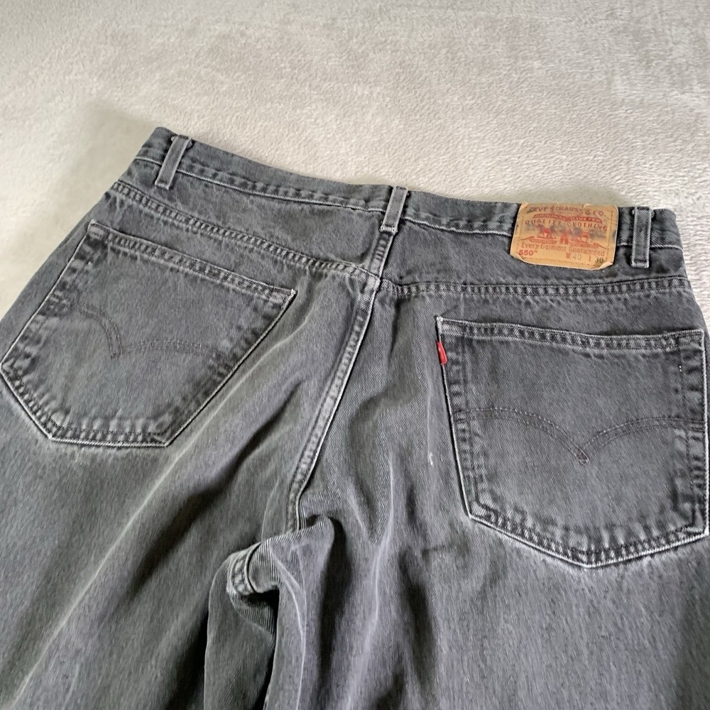Vintage Levis 550 Jeans Mens 38x29 (Tag 40x30) Gray Medium Wash Relaxed Tapered - Picture 15 of 15